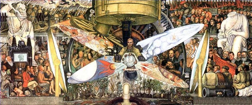 宇宙の管理者の男 1934年 ディエゴ・リベラ油絵
